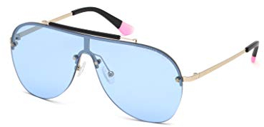 Victoria's Secret VS0012 13428X Occhiali da Sole, Shiny Rose Gold/Blue Mirror, 00 Unisex-Adulto