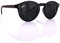 glozzi Sonnenbrille Damen und Herren Holz Polarisiert und Entspiegelt UV400 Schwarz Rund mit Holzbügeln aus Ebenholz und Brillenetui aus Kork