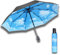 Maibar Sombrilla UV pequeña y ligera de encaje plegable 210T Sombrillas 8 huesos para mujer, azul celeste, 28*5*5 cm, Clásico