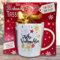 Süße Weihnachtstasse - Weihnachtsbaum - Kaffeetasse Tasse mit Spruch und Schokolade mit Geschenkverpackung zu Weihnachten | Beidseitig Gold Bunt bedruckt