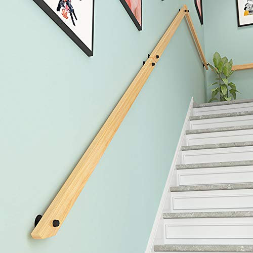 WQSQ Wandhandlauf Handlauf Holz Treppengeländer Innen & Außen Geländer Mit Wandhalterung Für Brüstung Treppen Balkon Länge: 30cm-600cm