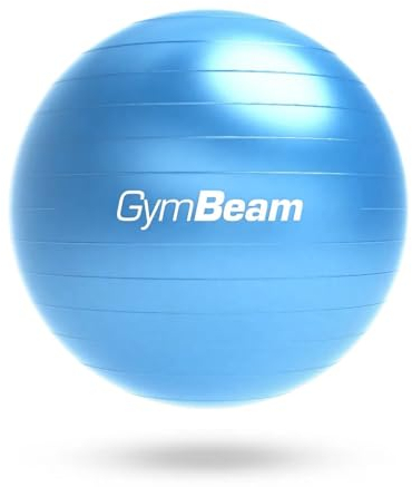GymBeam Gymnastikball 85 cm - Inkl. Pumpe, verbessert Stabilität und Körperkontrolle, lindert Rückenschmerzen, geeignet für Kräftigungsübungen und Prävention von Rückenschmerzen, Sitzball (Blue)