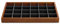 Oirlv Massivholz 24 Gitter Schmucktabletts,Mikrofaser, Schmuckschublade,Vitrinen Schmucktablett,Ring-Ohrring Organizer(Grau)
