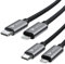 VENA USB C to Lightning Cable - 3FT/ .9m (2 Pack), (Apple MFI Certified) 18W Fast Charge Power Delivery Nylon Braided Apple Charger Compatible with iPhone 12/12 Mini/12 Pro/11 Pro Max/X/XS/XR/SE/iPad