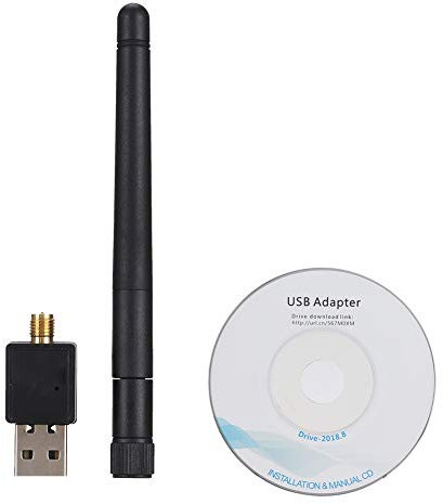 W90 RTL8188 150M Wireless USB WiFi-Adapter, Hochgeschwindigkeits-LAN-Netzwerkkarte mit Antenne, Unterstützung für mehrdimensionale freie Rotation, High Gain 2dBi, tragbarer Netzwerkadapter