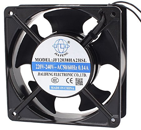 Ruilogod AC 220V-240V 120MMX120MMX 40 MM PC Ventilador de enfriamiento de CPU W Metal Finger Guard