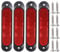 Gebildet 4Stück Rot 12V-24V Frontseitenmarkierung 27 LED Anhänger LKW, Hintere LED Markierung, Anhänger Parkblinker für LKW, Bus, Boot, Wohnmobil, LKW, SUV, UTV