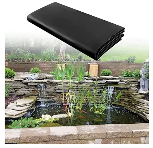 UHEKC Teich Steinfolie Teichfolie Abdeckfolie Rolle 0,2mm Verstärkt Reißfest für Outdoor, Wasserfall, Springbrunnen, Anpassbar (Color : Black, Size : 9x20m)