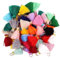 Handgemachte Baumwolle Quaste Anhänger,2cm Mini Bunte Troddel Quasten für Ohrringe Tasche Basteln Schlüsselanhänger Riemen Dekor Schmuckherstellung Lesezeichen Souvenirs,DIY Handwerk Zubehör, 50 Stück