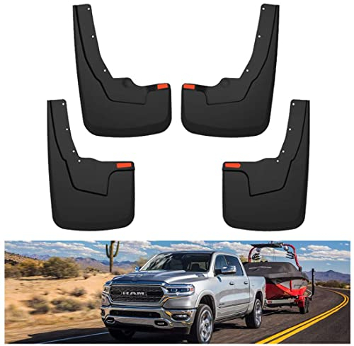 CKPEOR Schmutzfänger Kompatibel für Dodge Ram 1500 2019-2022 mit OEM Kotflügelverbreiterungen Schmutzfänger vorne und hinten (Nicht Classic oder TRX Modelle)