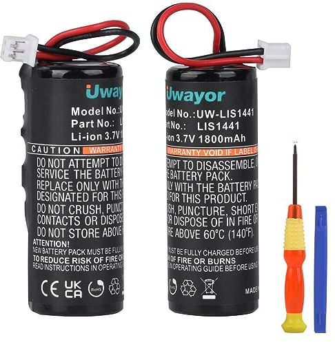Uwayor LIS1441 Ersatzakku 1800mAh Akku für PS3 Move Motion Controller 2-Pack CECH-ZCM1E CECH-ZCM1U Playstation Move Motion Controller, 3.7V