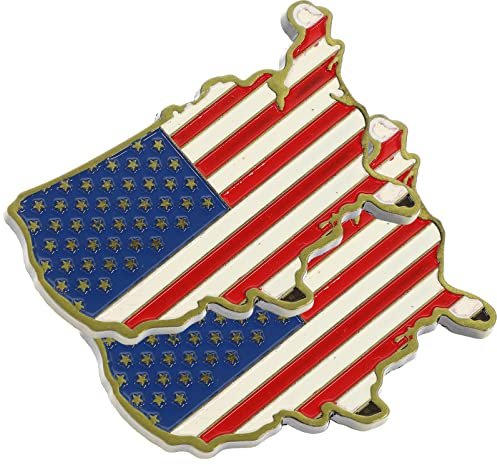 DECHOUS 2pcs Fridge Usa Flag Magnetic Flag American Flag Household Flag Magnetic Patriotic United States Map Decor Flag Refrigerator Metal