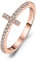 JewelryPalace Kreuz Wickelring Verlobungsring Unendlichkeit Promise Eheringe Ring Silber 925 Damen, Zirkonia Trauringe Damenring Hochzeitsringe Stapelring Ringe Set, Damen Schmuck Rosegold 57