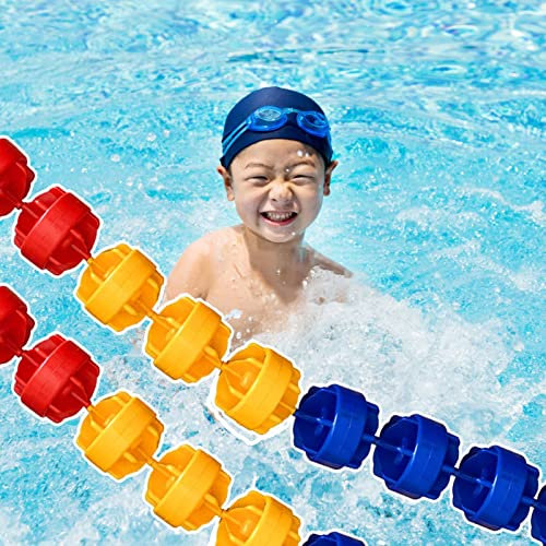 12 cm breites Sicherheitsleinen-Schwimmset, Schwimmkordonhalter für Schwimmbäder mit 2 Haken, für Wasserstraßen, Untiefen, Strände, gefährliche Bereiche (Color : Nylon Rope Style,