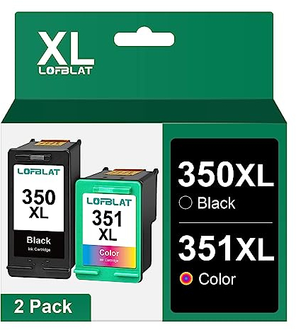 LOFBLAT 350XL 351XL Patronen, Ersatz für HP 350 351 Druckerpatronen Deskjet D4260 D4360 D5360 Officejet J5780 J6410 Photosmart C4280 C4380 C4480 C4580 C5180 C5280