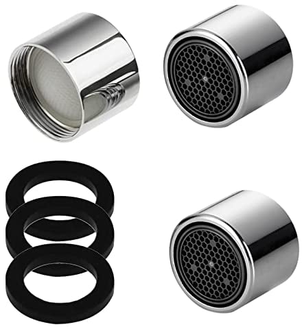 iJiGui Mousseur Robinet M22, 3 Pièces Aérateur de robinet, Aerateur Robinet Economie Eau Avec Filtre en Acier Inoxydable pour Robinet Lavabo de Salle de Bain et Cuisine, Comprendre 3 Joints