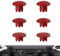 eXtremeRate Joystick pour ps5 Edge Manette, Stick Analogique Interchangeable pour ps5 Edge Controller, 6 pcs Thumbsticks, Rouge Carmin