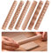 Nudelholz aus Holz, 6 Stile, handgefertigte Textur-Tonroller, Töpferei, Nudelholz, Modelliermuster-Roller-Set für DIY Tonkeramik (15 x 2 cm)