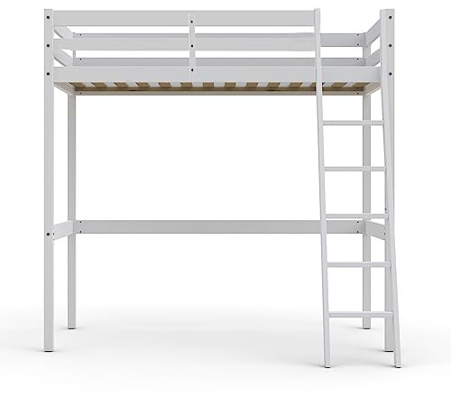 Lit Mezzanine Studio 90x190 + 1 sommier/Blanc