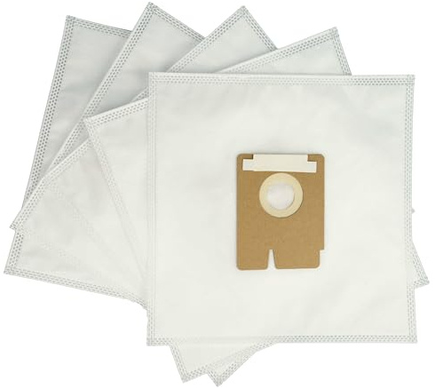 vhbw 5x Staubsaugerbeutel kompatibel mit Hoover TF 2011 Flash, TFV1212 011, TFS 5100-5299 Staubsauger - Mikrovlies, 27,6cm x 26,6cm Weiß