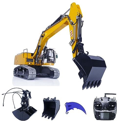 wheelfun MTM 1/14 946 9CH Chaînes en caoutchouc RC Pelle hydraulique télécommandée Modèle Pelle pliante Ripper