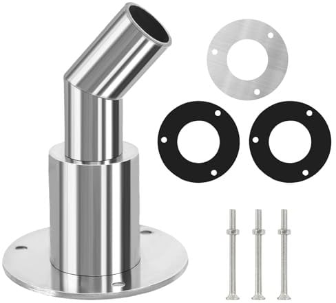 FASBET Thru Hull Exhaust Skin 24mm Stainless Steel Diesel Heater Exhaust Pipe for 24mm Tube Pipe Socket Hardware Diesel Heater Thru Hull Exhaust Skin Fitting (Bend Thru Hull Exhaust Skin 24cm)