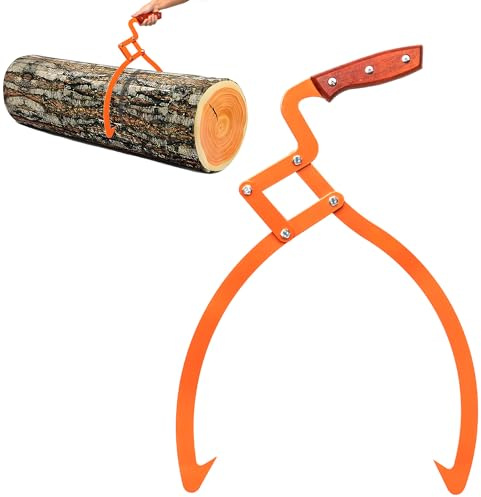 Heavy-Duty Log Tongs with Large Opening, 20 Wood Handling Tongs Loads Up to 110 lbs, Adjustable Log Gripping Tongs for Forestry Work and Dragging & Carrying