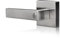 XFORT Quad Privacy Knob Set Satin Chrome, Door Knob with Lock for Internal Wooden Bathroom Doors, Complete Set with Tubular Latch