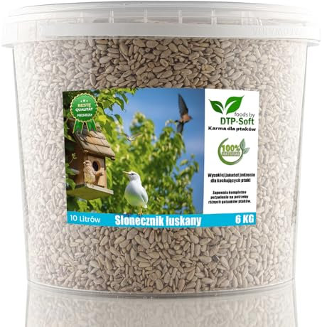 Graines de tournesol pelées - Nourriture pour oiseaux sauvages - Tournesols dans un seau (6 kg)