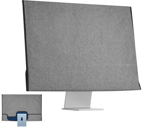 CaSZLUTION Monitor Dust Cover Compatible with iMac 24 inch 2021/2023/2024 | Oxford Fabric Protective Sleeve, Full Screen Coverage, Dustproof Anti-Scratch for iMac 24 All in one Desktop Computer, Gray