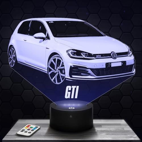 Nachttischlampe Auto G.7 GTI Miniatur-Sammlungsdekoration, Geschenkidee für Männer Auto G.7 GTI Nachtlicht für Erwachsene Schlafzimmerdekoration, originelle Geschenk Weihnachtenidee für Auto-Fans.