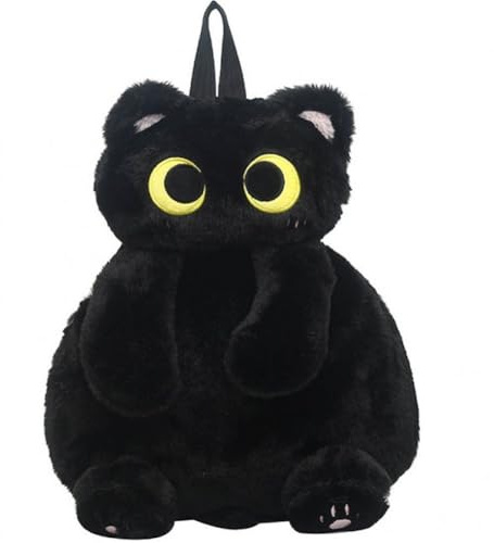 Glixoft Plüsch-Katzen-Rucksack, Niedliche Tiertasche, Umhängetasche Verstellbaren Trägern, Cartoon-reiserucksack, Flauschiger Rucksack Für Kinder Und Mädchen