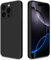 GiiYoon Cover per iPhone 16 Pro Max Custodia in Silicone, Custodia Antiurto Case Sottile in Silicone TPU con Strato Interno in Fibra e Protezione della Fotocamera, Nero