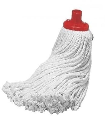 Fercasashop Mop in Cotone Mocio Bianco, Testina Ricambio per Pavimento, 200-Grammi e 300-Grammi (6, 300)