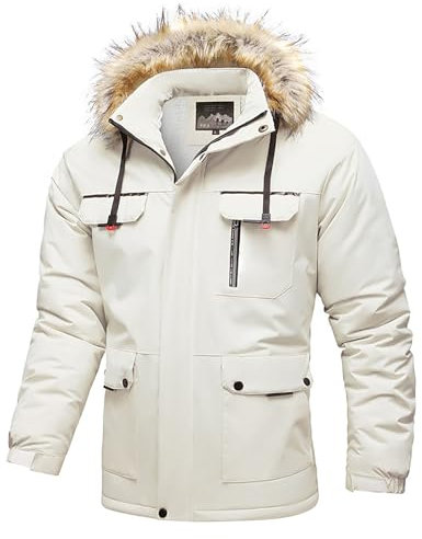 DFEK Herren Sportjacke Herbst und Winter, modisch, lässig, warm, Plüsch, mit Kapuze und Reißverschluss Winterjacke Vintage