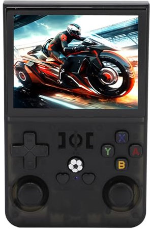 R36PRO Handheld-Spielekonsole, Retro-Spielekonsole mit 3,5-Zoll-IPS-Bildschirm, 4000-mAh, Unterstützt 11 Emulatorspiele für MD, für CPS, für SMD usw. (128GB)