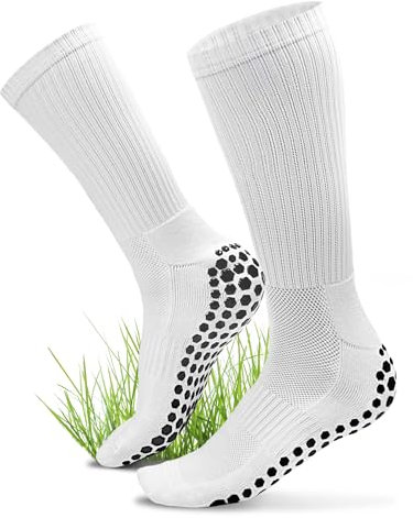 my STITCHERY Fussball Grip Socken - Hochwertige Fußballsocken als außergewöhnliche Geschenkidee (Weiß)