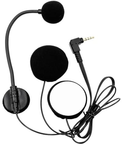 Rfeeuubft Motorcycle Helmets Intercom Mic Headset 2 Speakers 32Ω Microphone for Half-Motorcycle Helmet Elbow Plug