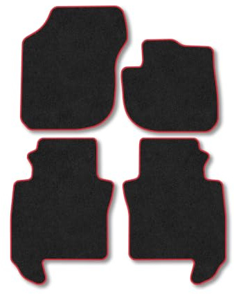 Honda HR-V (2021+) [Full Hybrid] Carpet Car Mats | Red Edge Trim Tailored Fit Floor Mats Full Coverage Protection Accessories Easy Clean Anti Slip Made in the UK