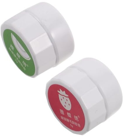 BAZEITFLOW 2pièces Duo De Crème Démaquillante Pour Extensions De Cils Remover Doux Avec Parfum Pour Retrait Sûr Colles à Cils Melon Fraise