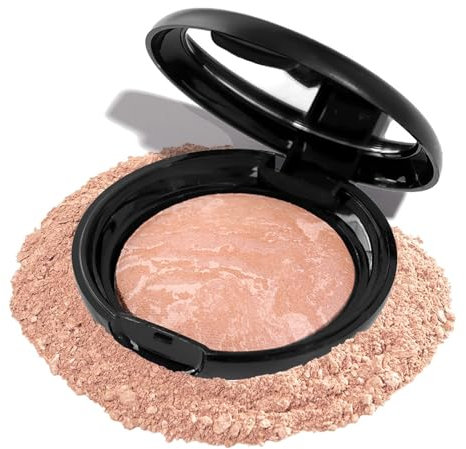 Colour Correcting Powder Foundation - Natural Baked Foundation for Mature Skin - Mineral Powder foundations - Matte foundation powder - Medium Full Coverage Long Lasting Balance Oil