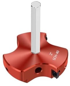 HEBEOT Escariador de tubos de PVC, herramienta de escariado de tubería de aleación de aluminio con diseño de triple cuchilla para accesorios de plástico PVC CPVC y ABS de calibre 40 (2)