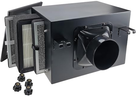 6 Inch Fresh Air Intake Inline Filter Box With 3 Layers Pre-filter Activated Carbon and HEPA filter HVAC System Heating And Cooling Ventilation