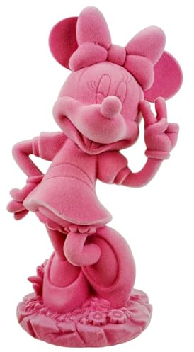 Minnie Mouse Gartenfigur pink beflockt 20,5 cm Offiziell lizenzierte Disney Deko Figur aus Polyresin | Wetterfest für Garten, Balkon & Wohnzimmer | Stylische Geschenkidee
