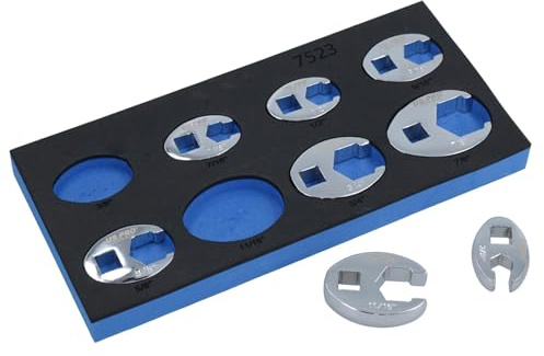 AB Tools Imperial/AF/SAE crowfeet Crowfoot Spanner 3/8 Drive 8pc 3/8 - 7/8 AT553