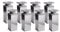 Sossai Chrom Möbelfüße MFV1, 8er Set, 120 mm Höhe, höhenverstellbar, Vierkantprofil 40 x 40 mm, perfekt für Regale und Aufbewahrungsmöbel