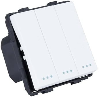 LEDKIA LIGHTING Interruptor Triple Conmutado Modern Blanco