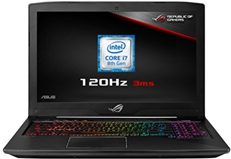 ASUS ROG Strix GL503GE-EN034T 15.6-inch Full HD 120 Hz Display Gaming Laptop (Black) - (Intel i7-8750H Processor, 8 GB RAM, 1 TB HDD + 128 GB PCI-E SSD, Nvidia GTX 1050Ti 4 GB)