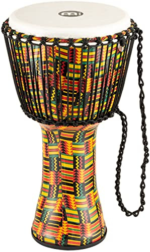 Meinl Percussion Series Travel Djembe Hand Drum Circle Instrument, Synthetic Shell and Head — NOT Made in China — African Mali Weave Rope Tuning, 2-Year Warranty (PADJ5-L-F)
