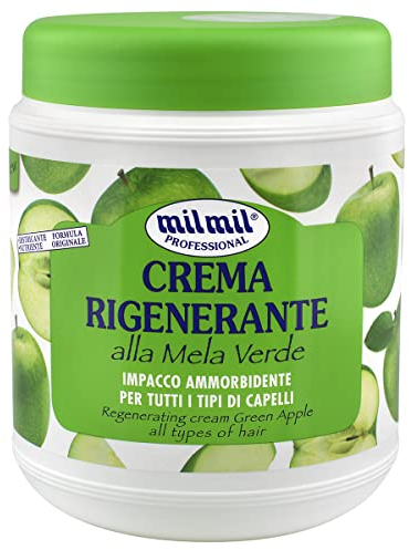 Milmil Regenerierende Creme für Haare, professionelle Haarmaske, grüner Duft, Weichspüler, für alle Haartypen - 1000 ml